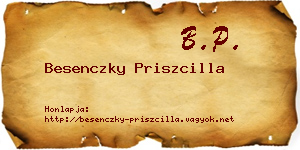 Besenczky Priszcilla névjegykártya